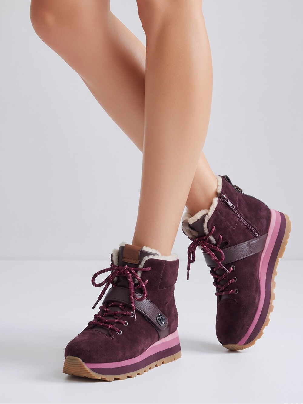 Coach Women's Urban Hiker Booties - Maroon - 7B